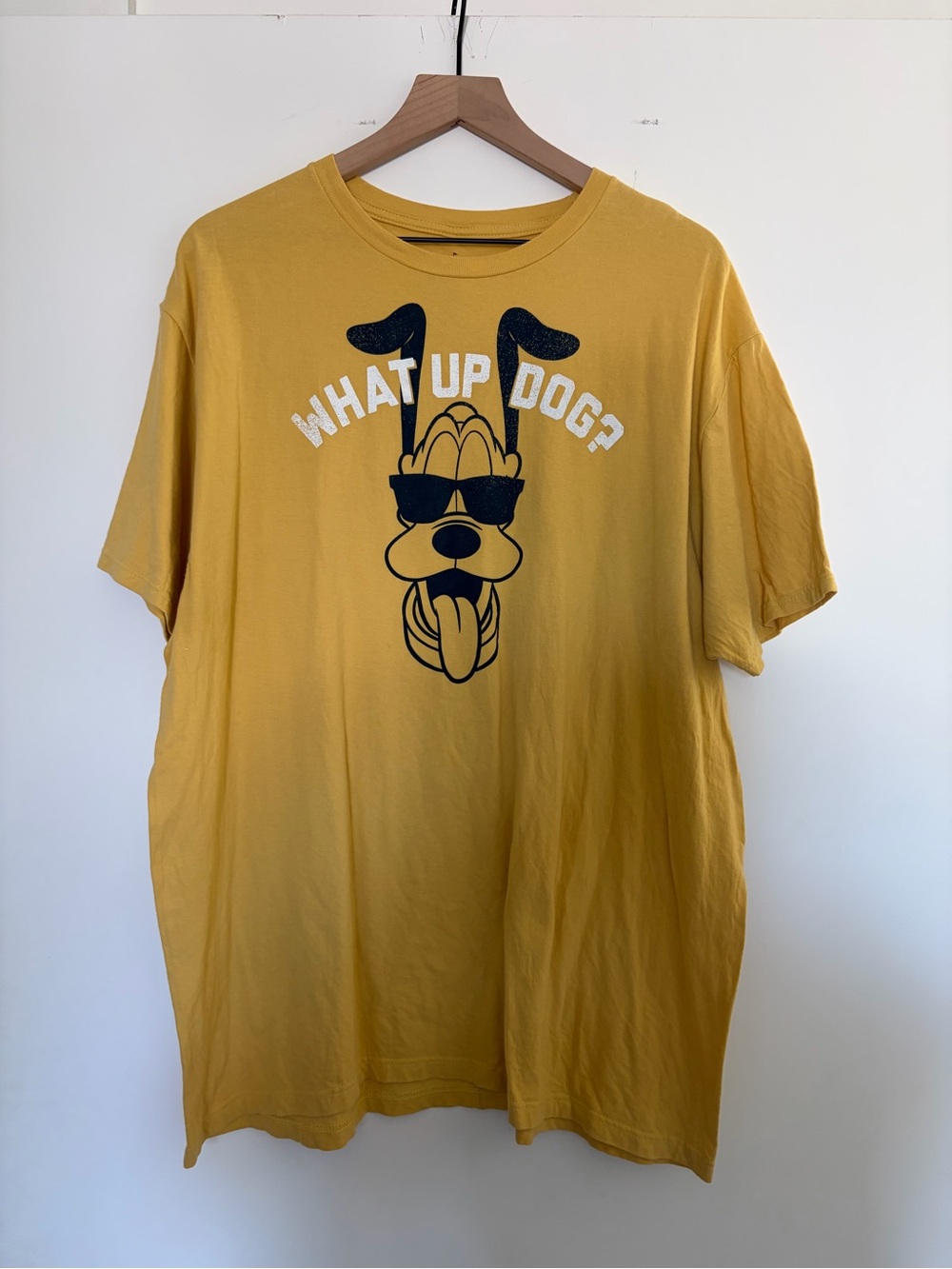 Disney Yellow Pluto 'What Up Dog?' Graphic Tee